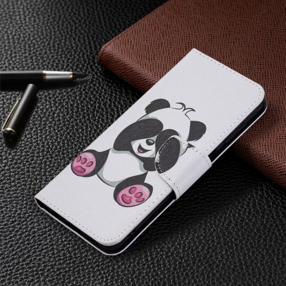 Kožené Pouzdro Na Samsung Galaxy M32 Panda Zábava