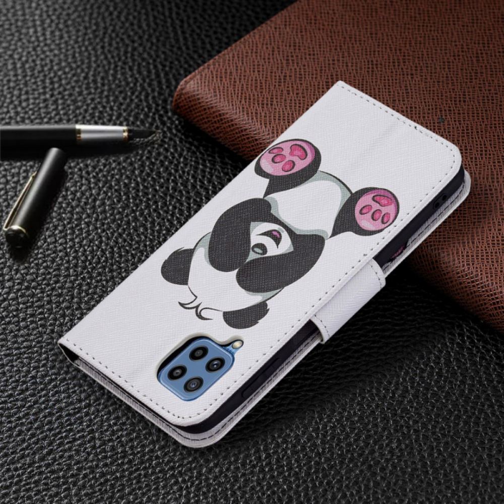 Kožené Pouzdro Na Samsung Galaxy M32 Panda Zábava