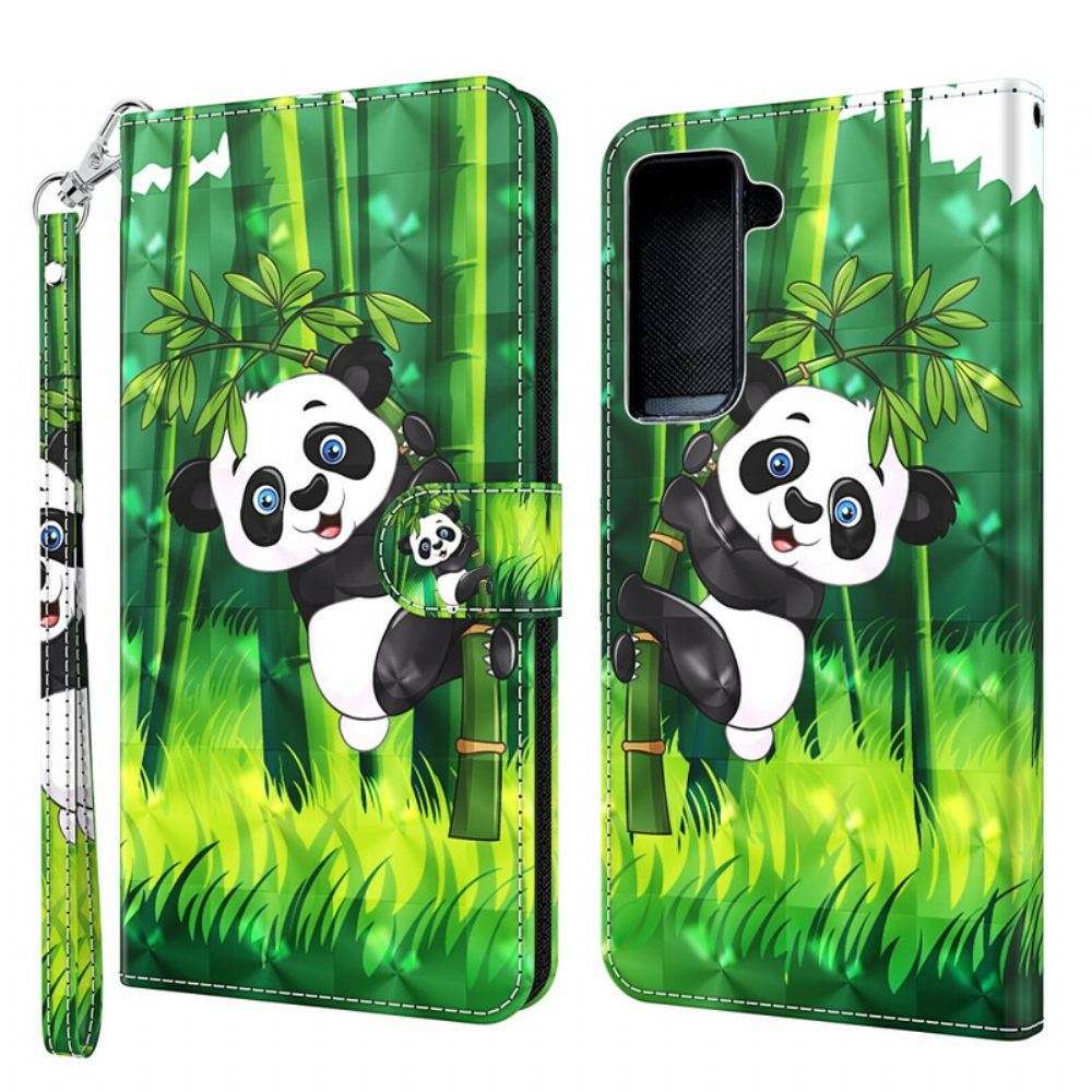 Flipové Pouzdro Na Samsung Galaxy S21 Plus 5G Panda A Bambus