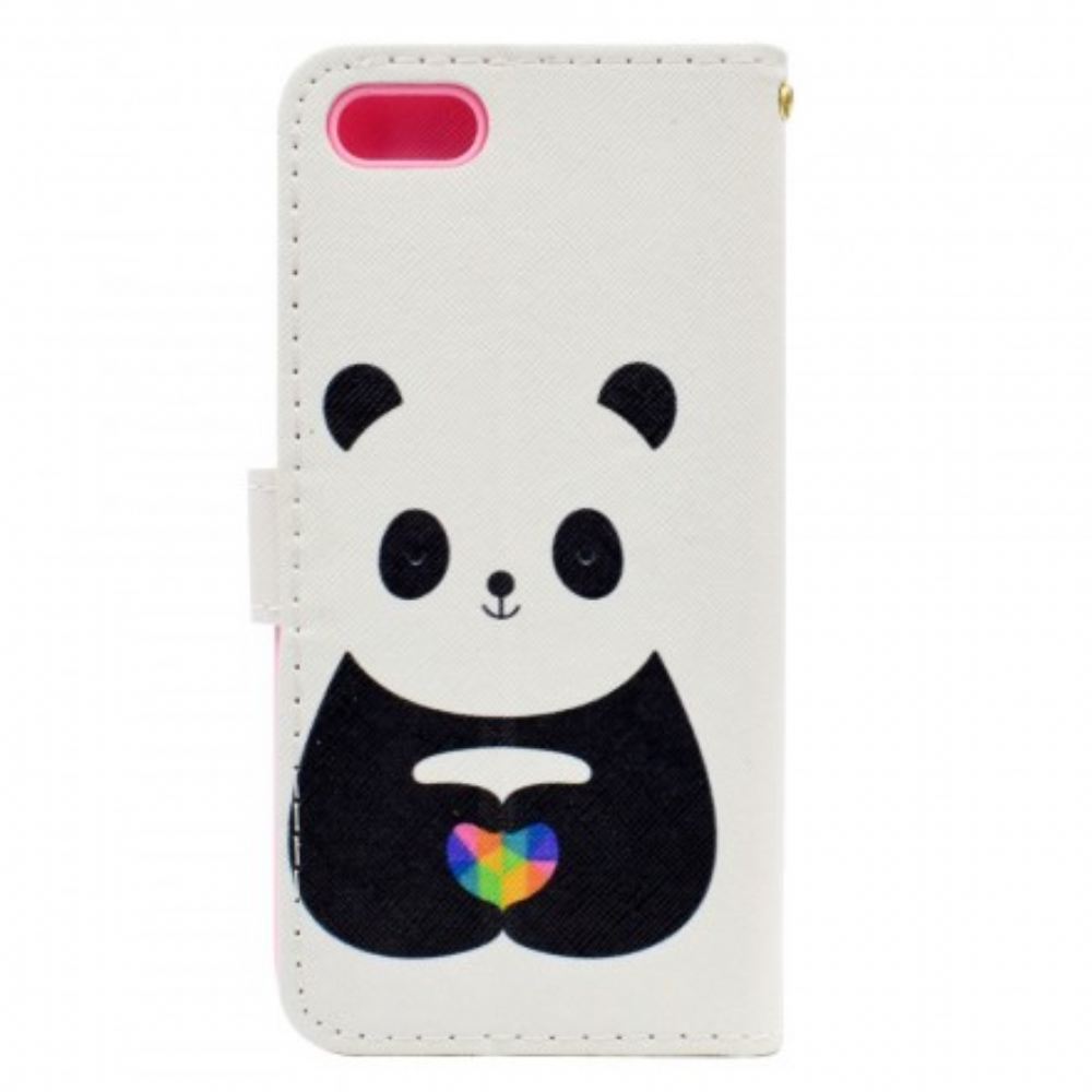 Kožené Pouzdro Na Huawei Y5 2018 Panda Love