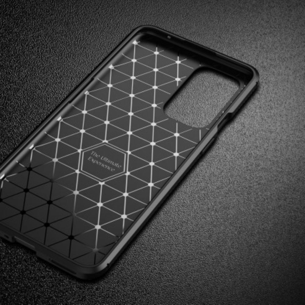 Kryt Na OnePlus 9 Flexibilní Textura Uhlíkových Vláken