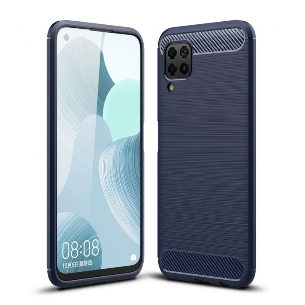 Kryt Na Huawei P40 Lite Kartáčované Uhlíkové Vlákno