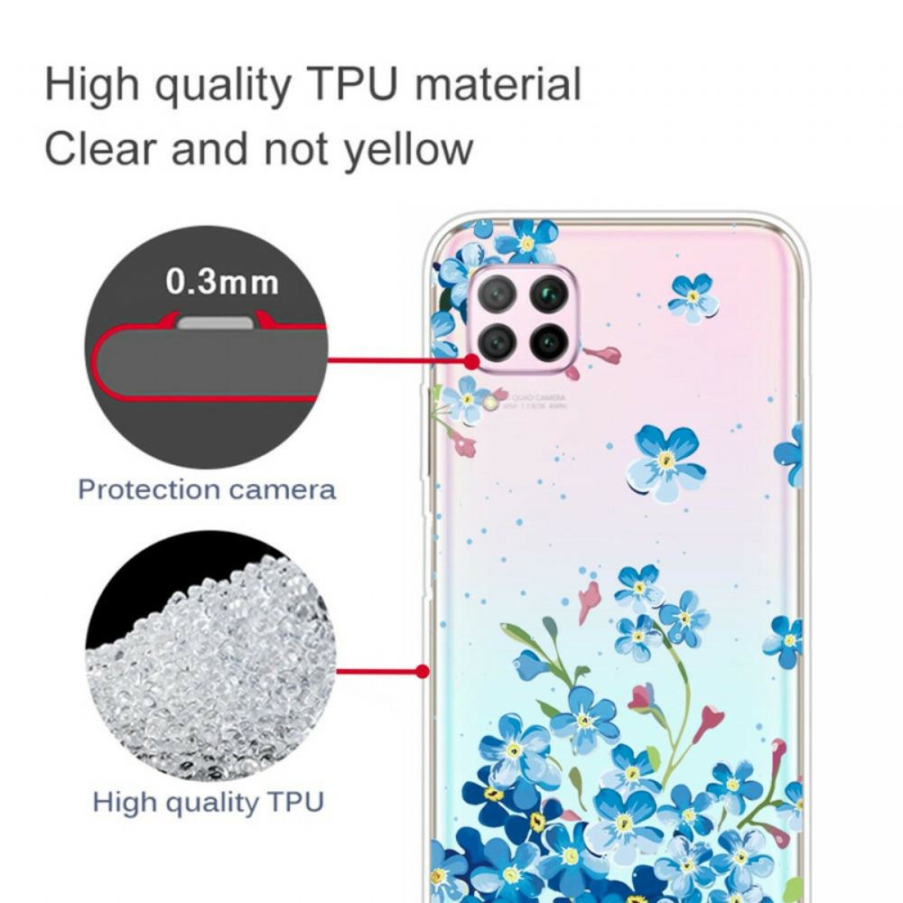 Kryt Na Huawei P40 Lite Kytice Modrých Květů