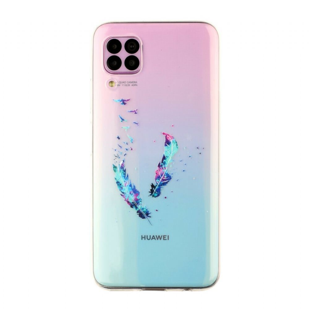 Kryt Na Huawei P40 Lite Průhledné Peří