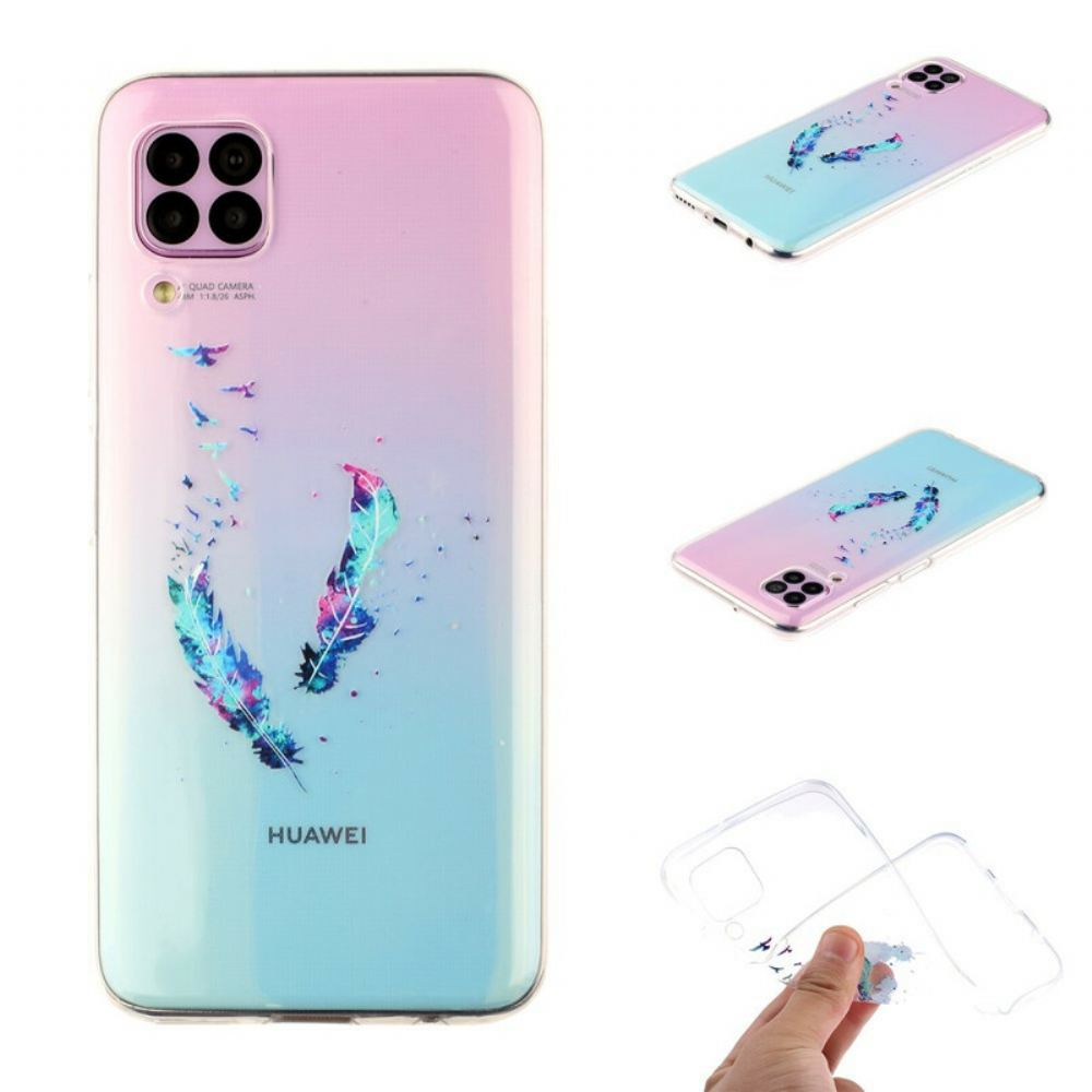 Kryt Na Huawei P40 Lite Průhledné Peří