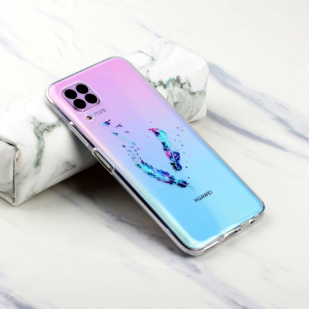 Kryt Na Huawei P40 Lite Průhledné Peří