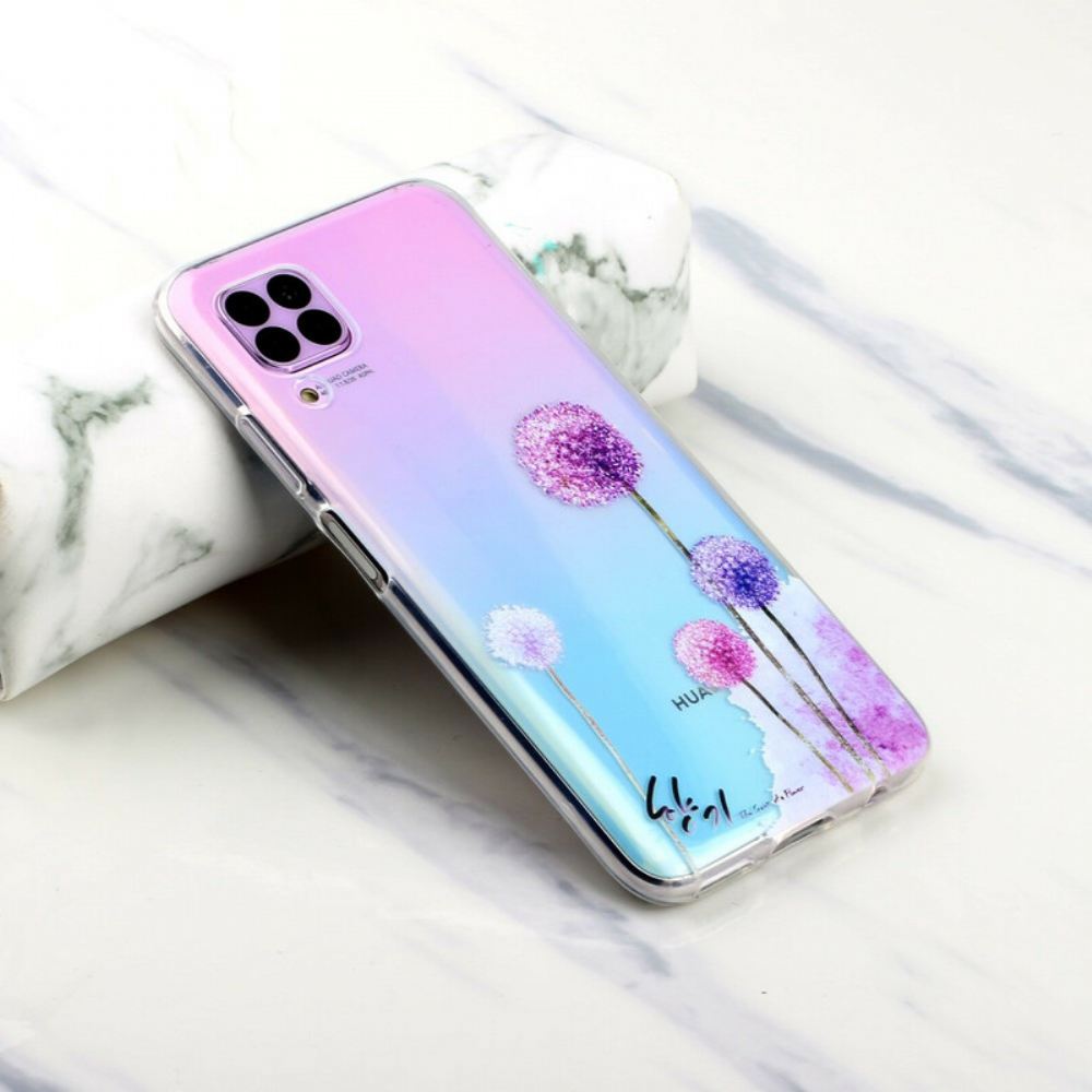 Kryt Na Huawei P40 Lite Transparentní Barevné Pampelišky