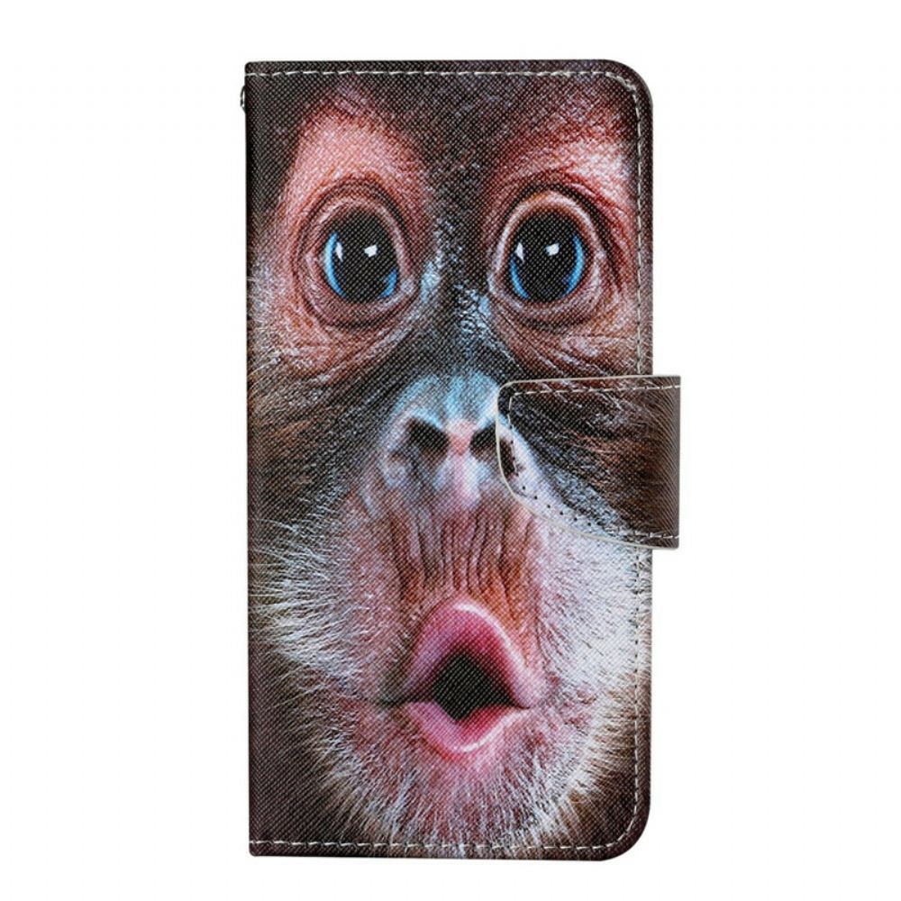 Flipové Pouzdro Na iPhone 13 Pro Na Lana Strappy Monkey