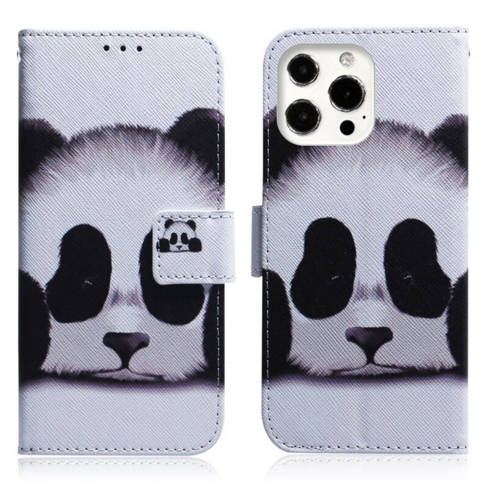 Flipové Pouzdro Na iPhone 13 Pro Panda Tvář