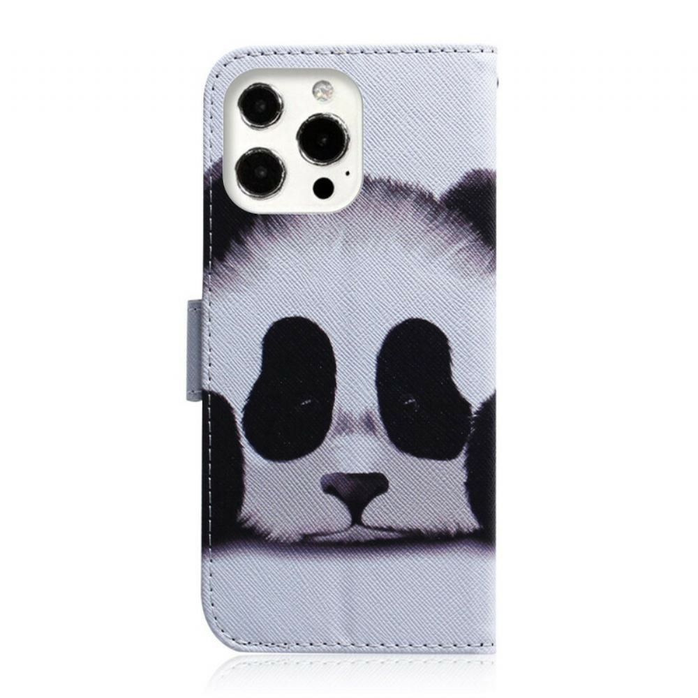 Flipové Pouzdro Na iPhone 13 Pro Panda Tvář