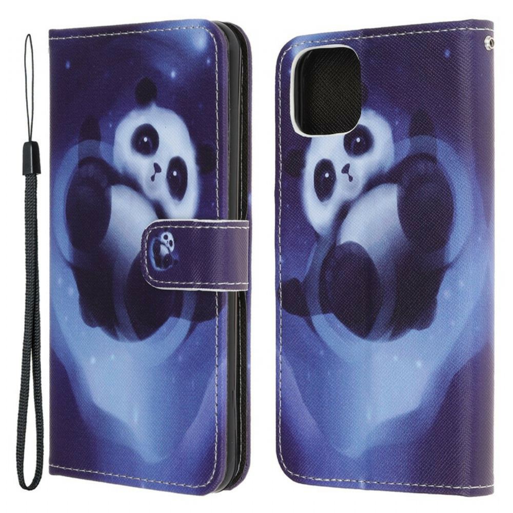 Kožené Pouzdro Na iPhone 13 Pro Panda Space