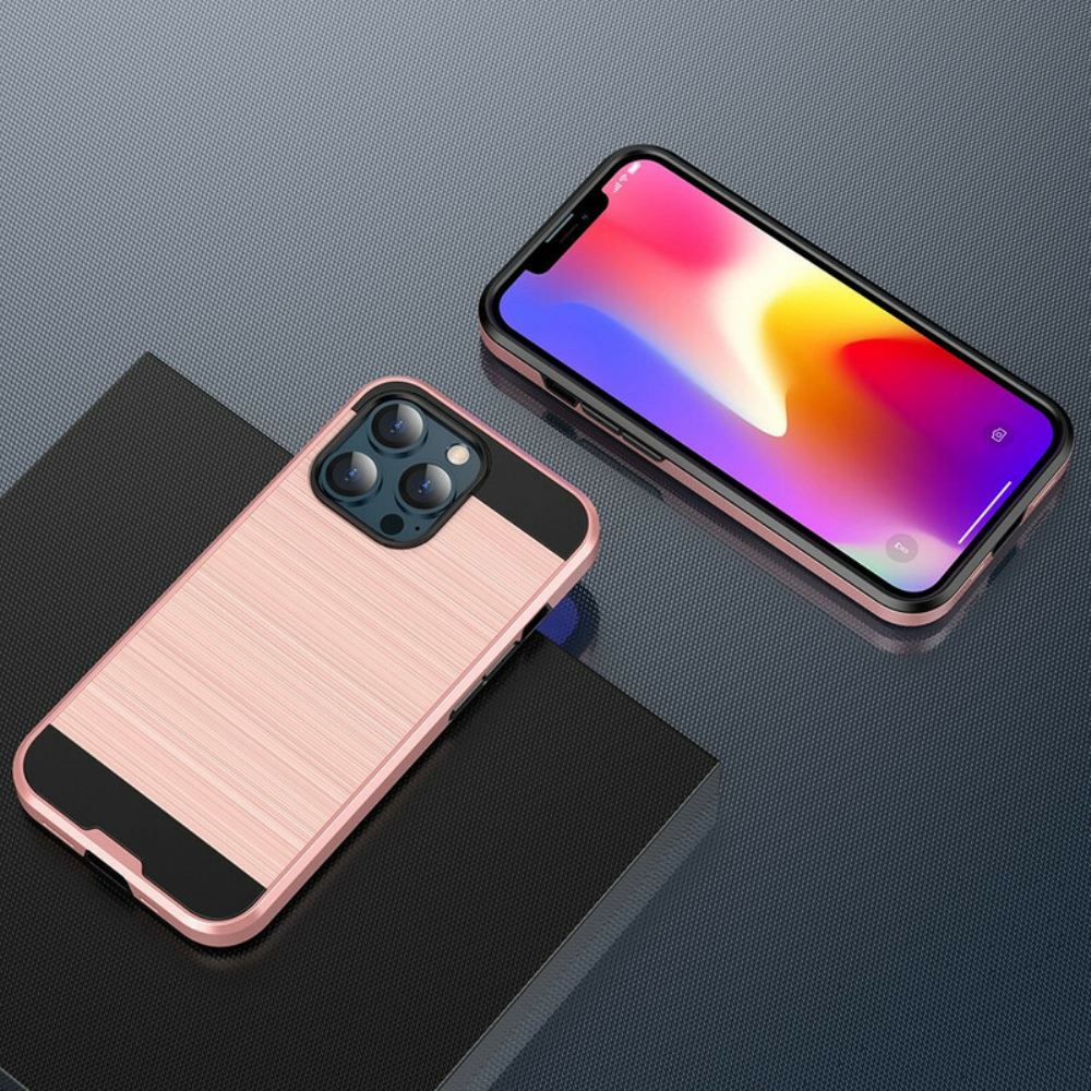 Kryty Na Mobil Na iPhone 13 Pro Kartáčované Uhlíkové Vlákno