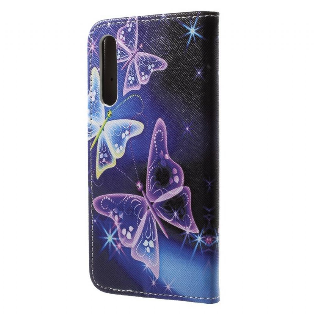 Flipové Pouzdro Na Huawei P20 Motýli