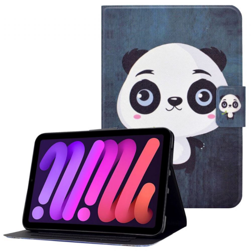 Kožené Pouzdro Na iPad Mini 6 (2021) Roztomilá Panda