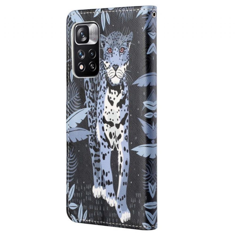 Flipové Pouzdro Na Xiaomi Redmi Note 11 Pro / 11 Pro 5G Na Lana Strappy Leopard