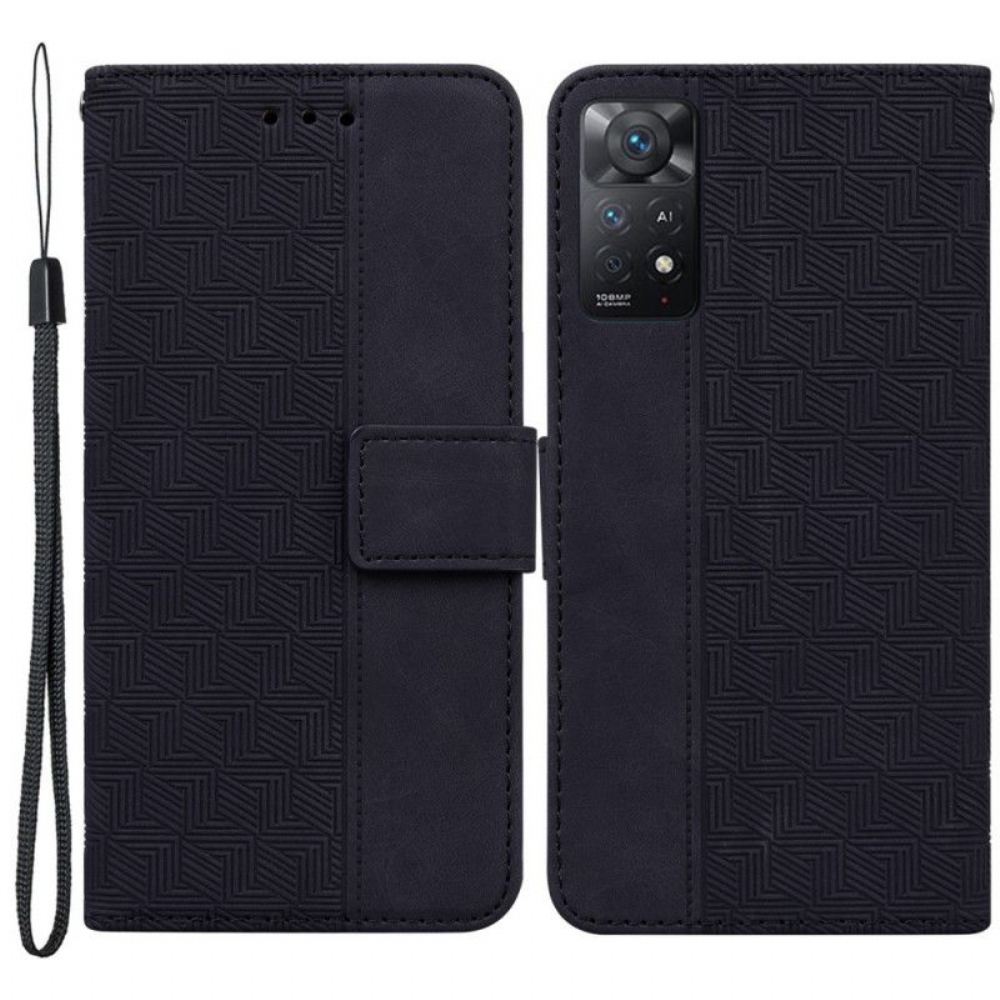 Flipové Pouzdro Na Xiaomi Redmi Note 11 Pro / 11 Pro 5G Na Lana Strappy Vzor