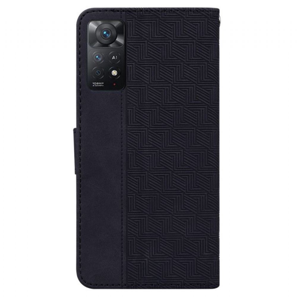 Flipové Pouzdro Na Xiaomi Redmi Note 11 Pro / 11 Pro 5G Na Lana Strappy Vzor