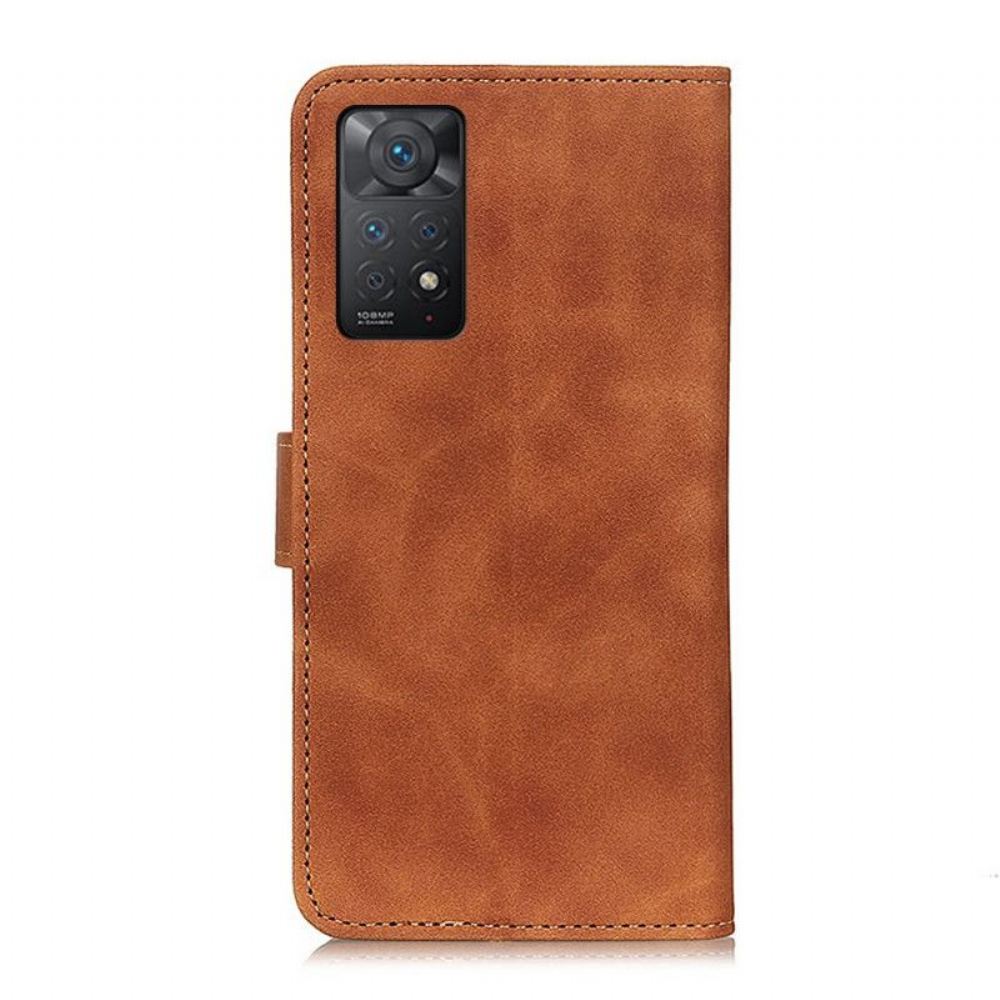 Kožené Pouzdro Na Xiaomi Redmi Note 11 Pro / 11 Pro 5G Khazneh Vintage Kožený Efekt