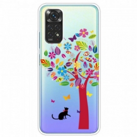 Kryt Na Xiaomi Redmi Note 11 Pro / 11 Pro 5G Kočka Pod Barevným Stromem