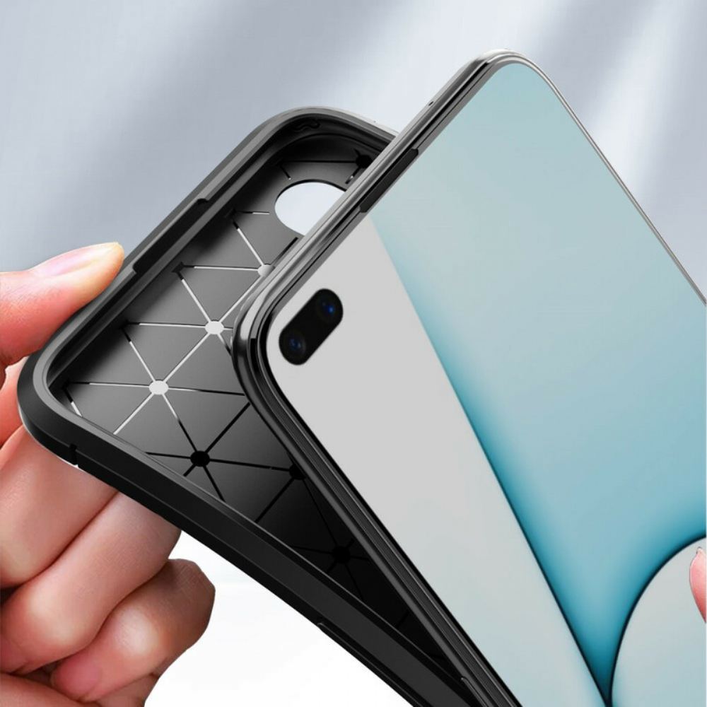 Kryt Na Realme X50 Flexibilní Textura Uhlíkových Vláken