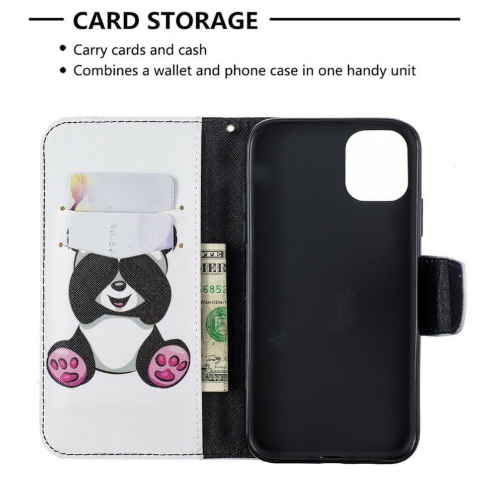 Flipové Pouzdro Na iPhone 11 Panda Zábava