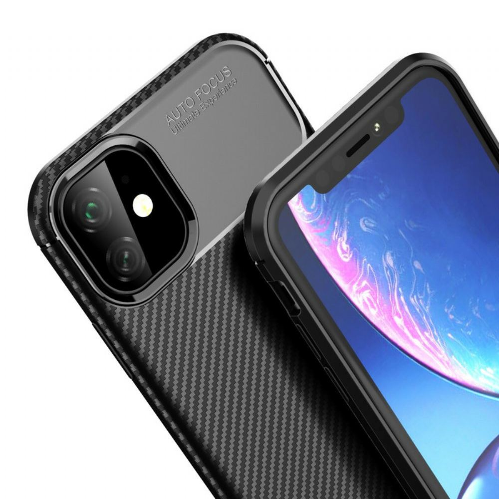 Kryt Na iPhone 11 Flexibilní Textura Uhlíkových Vláken