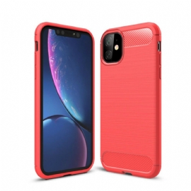 Kryt Na iPhone 11 Kartáčované Uhlíkové Vlákno