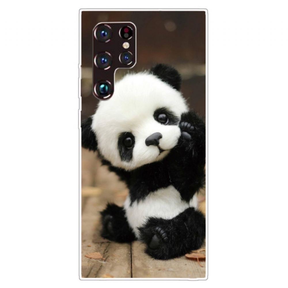 Kryt Na Samsung Galaxy S22 Ultra 5G Flexibilní Panda