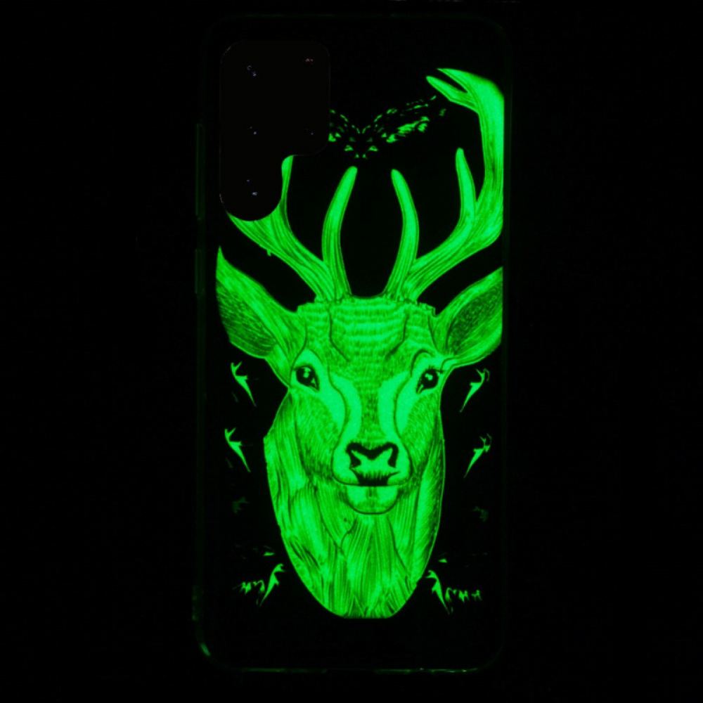 Kryt Na Samsung Galaxy S22 Ultra 5G Majestátní Fluorescenční Jelen