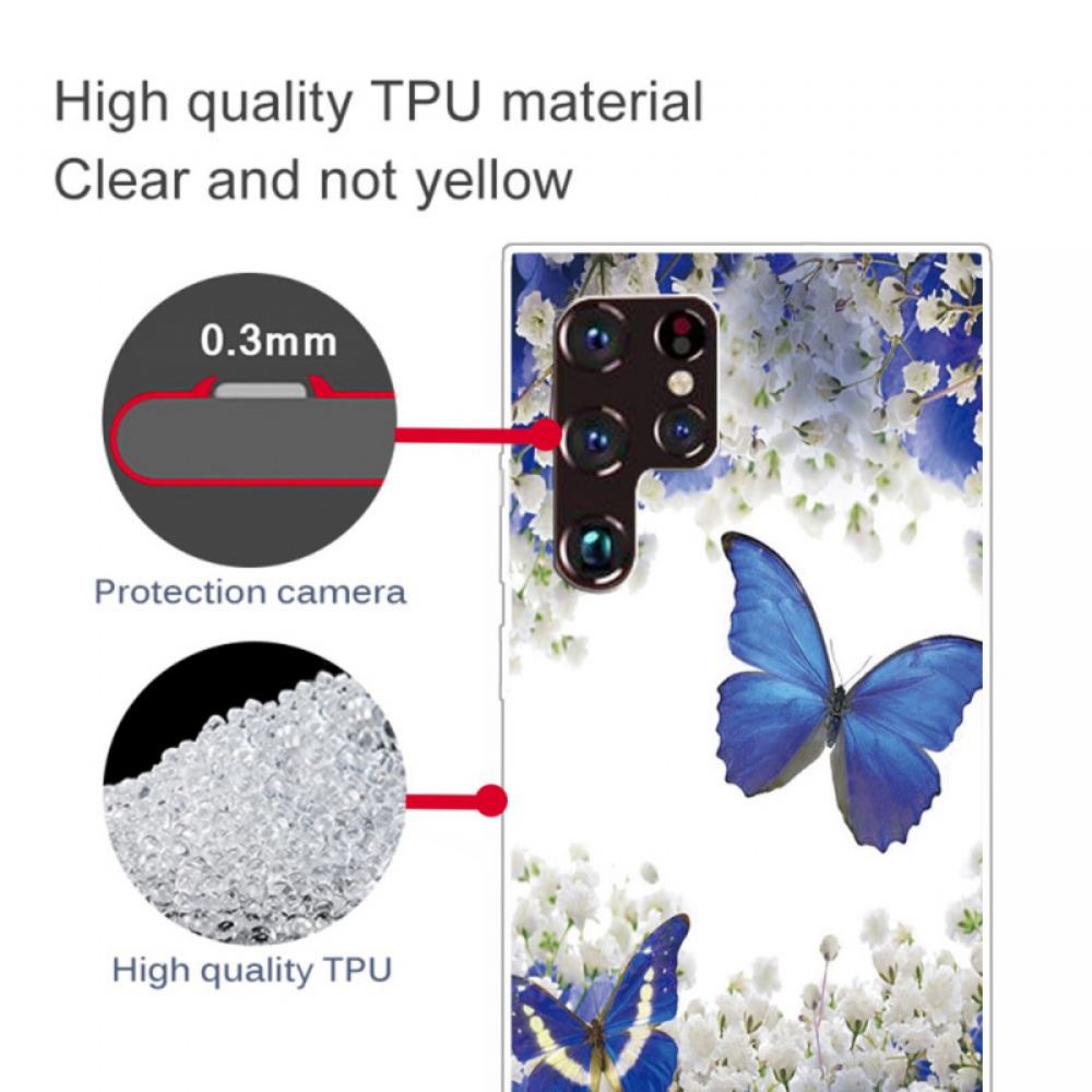 Kryty Na Mobil Na Samsung Galaxy S22 Ultra 5G Design Motýlů