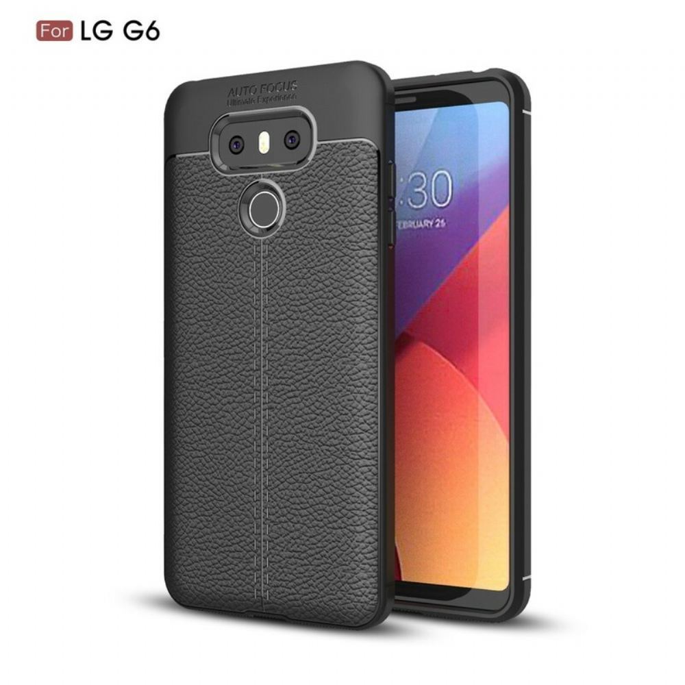 Kryt Na LG G6 Efekt Kůže Litchi S Dvojitou Linií