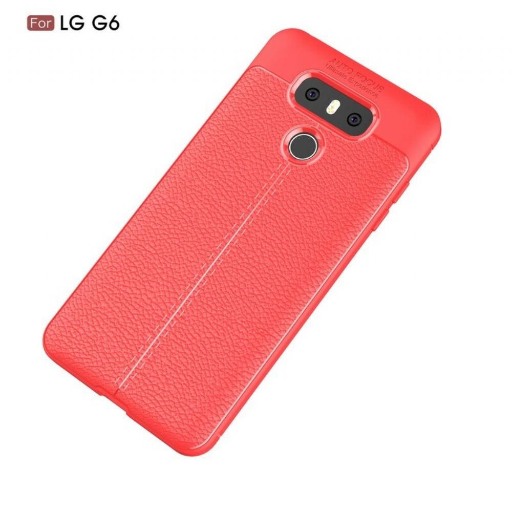 Kryt Na LG G6 Efekt Kůže Litchi S Dvojitou Linií