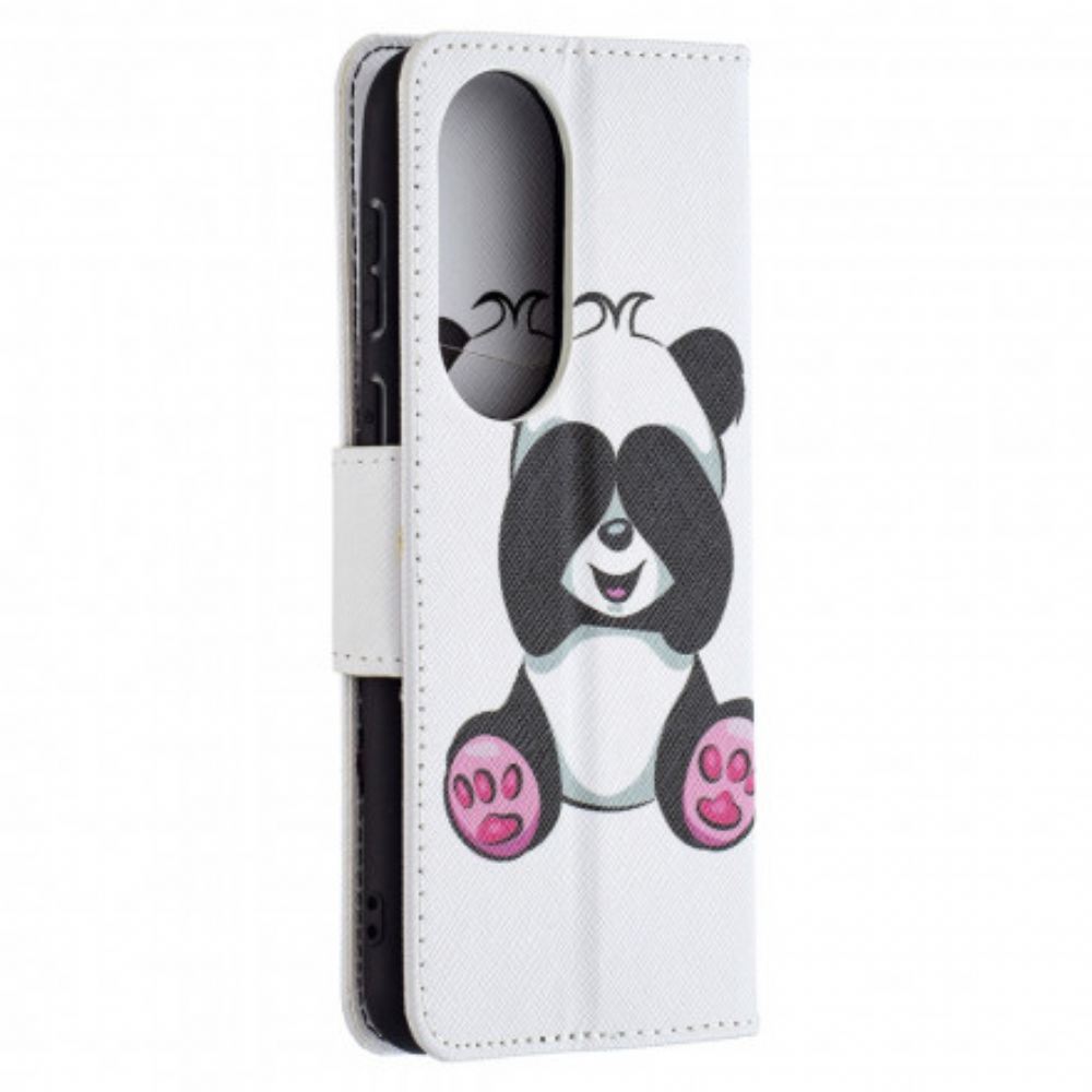 Flipové Pouzdro Na Huawei P50 Panda Na Bambusu