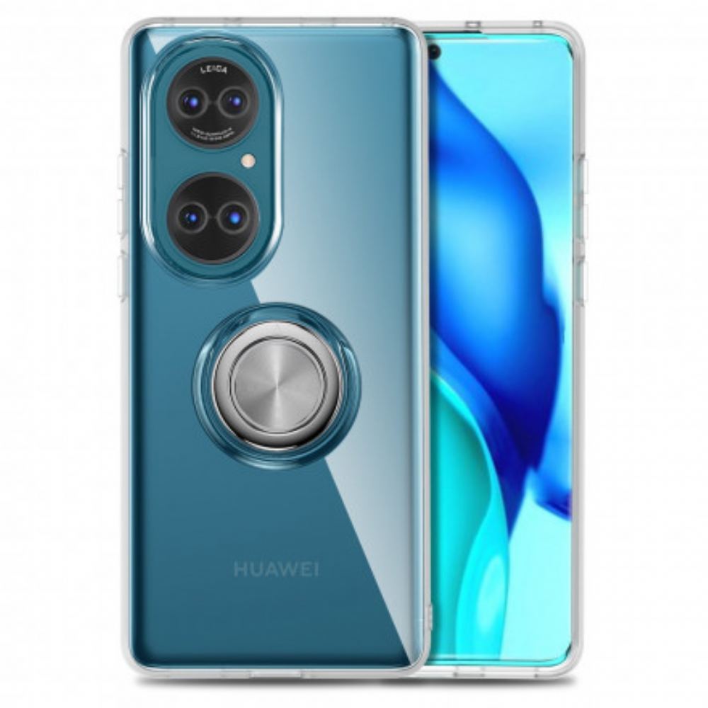 Kryt Na Huawei P50 Průhledný Kov S Jedním Prstencem