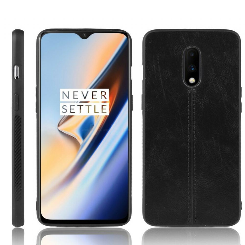 Kryt Na OnePlus 7 Efekt Kůže Ve Švu