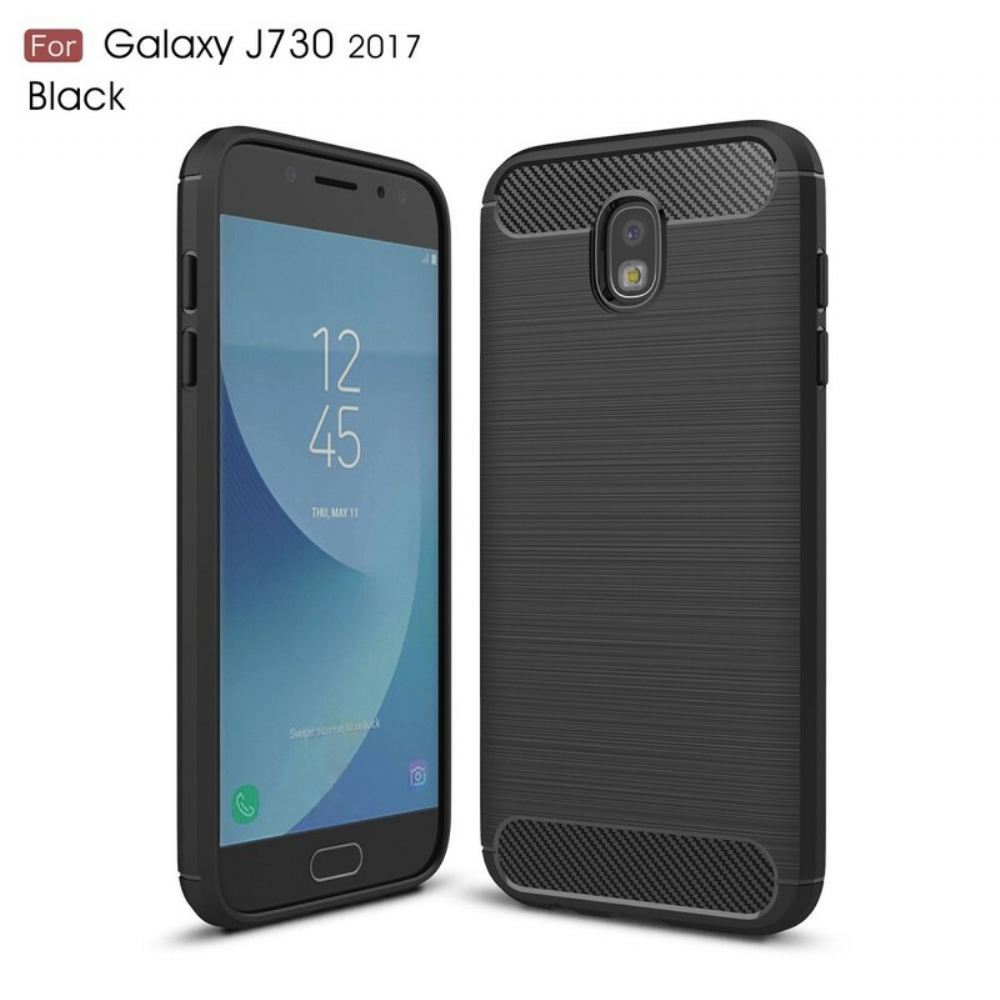 Kryt Na Samsung Galaxy J7 2017 Kartáčované Uhlíkové Vlákno