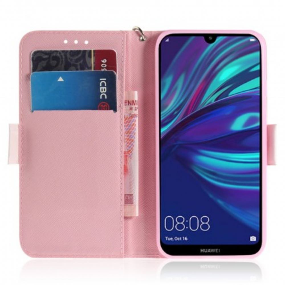 Flipové Pouzdro Na Huawei P30 Lite Na Lana Pásek Lásky Panda