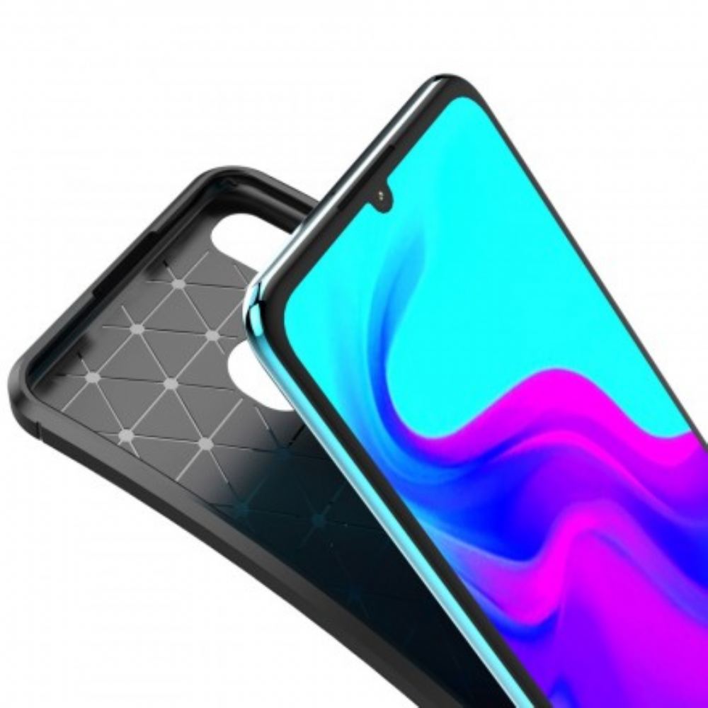 Kryt Na Huawei P30 Lite Flexibilní Textura Uhlíkových Vláken