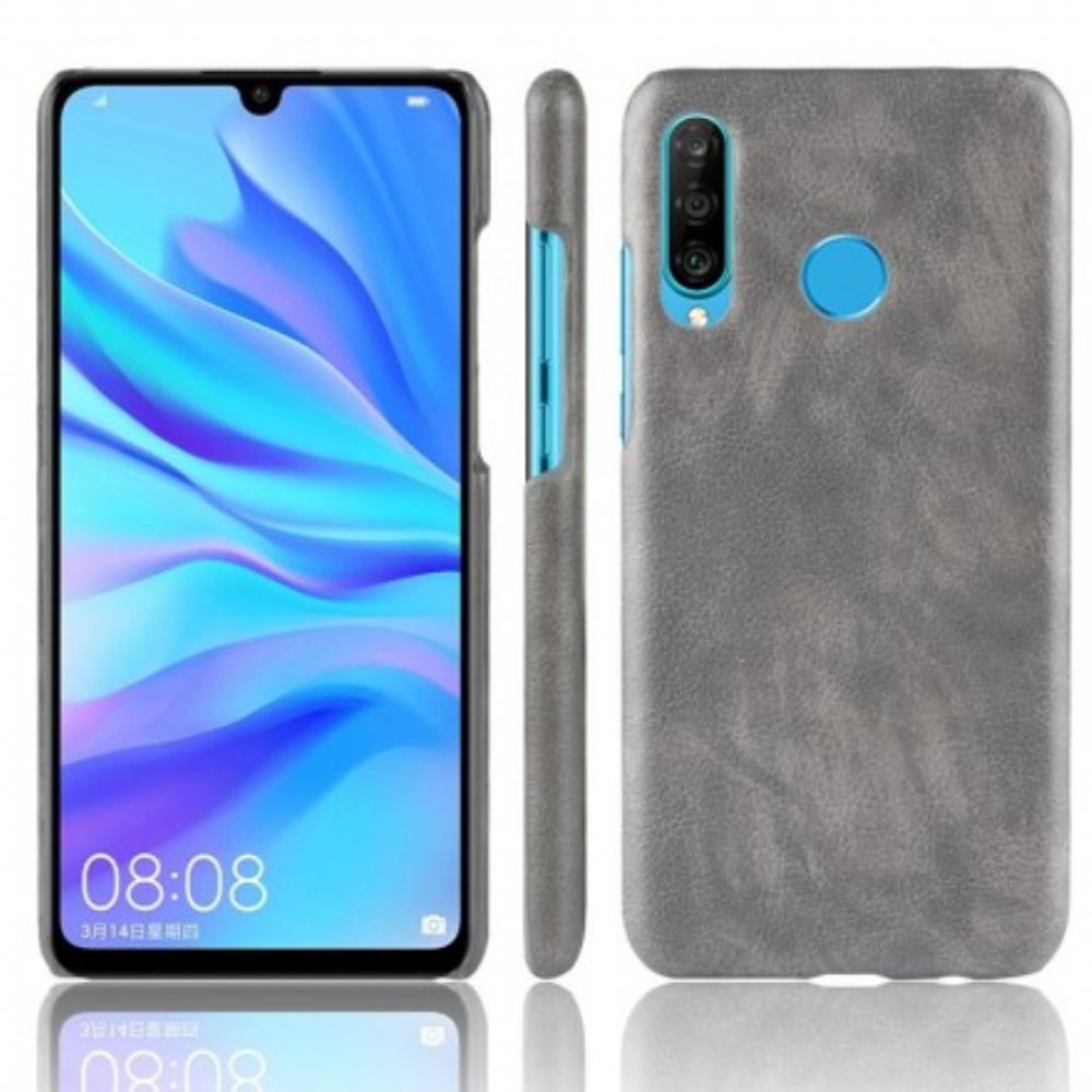 Kryt Na Huawei P30 Lite Kožený Efekt Litchi