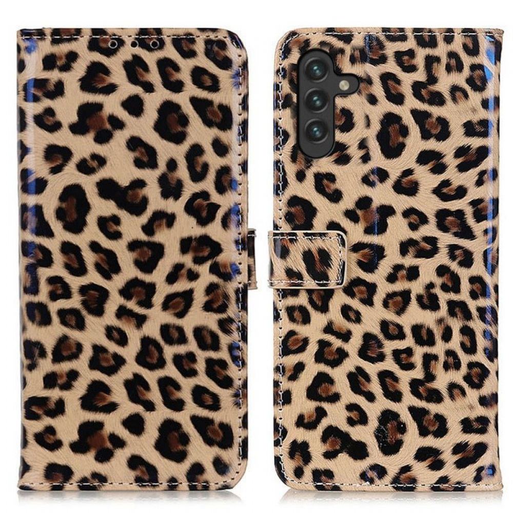 Flipové Pouzdro Na Samsung Galaxy A13 5G / A04s Leopard