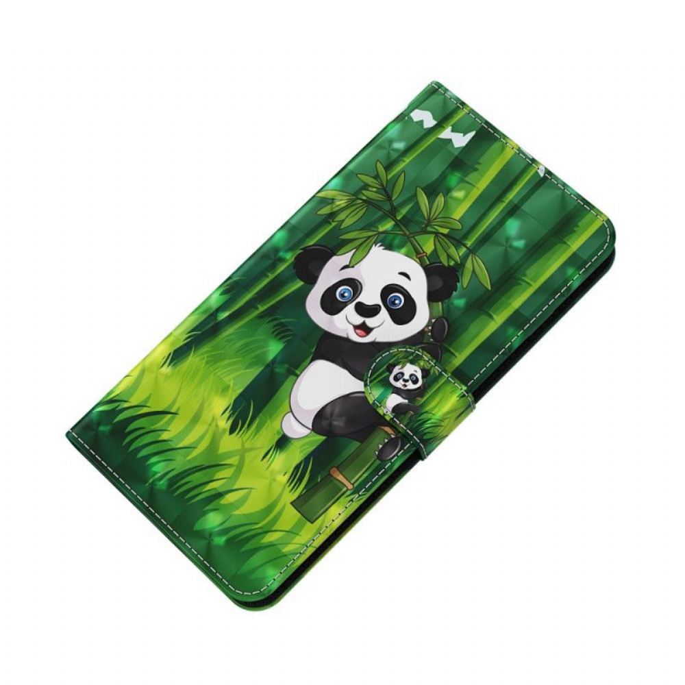 Kožené Pouzdro Na Samsung Galaxy A13 5G / A04s Panda A Bambus