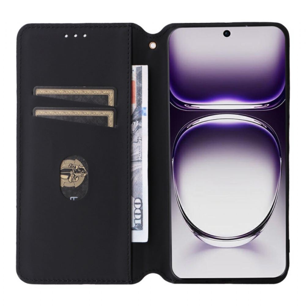 Kožené Pouzdro Folio Na Oppo Reno 12 5g 3d Diamanty