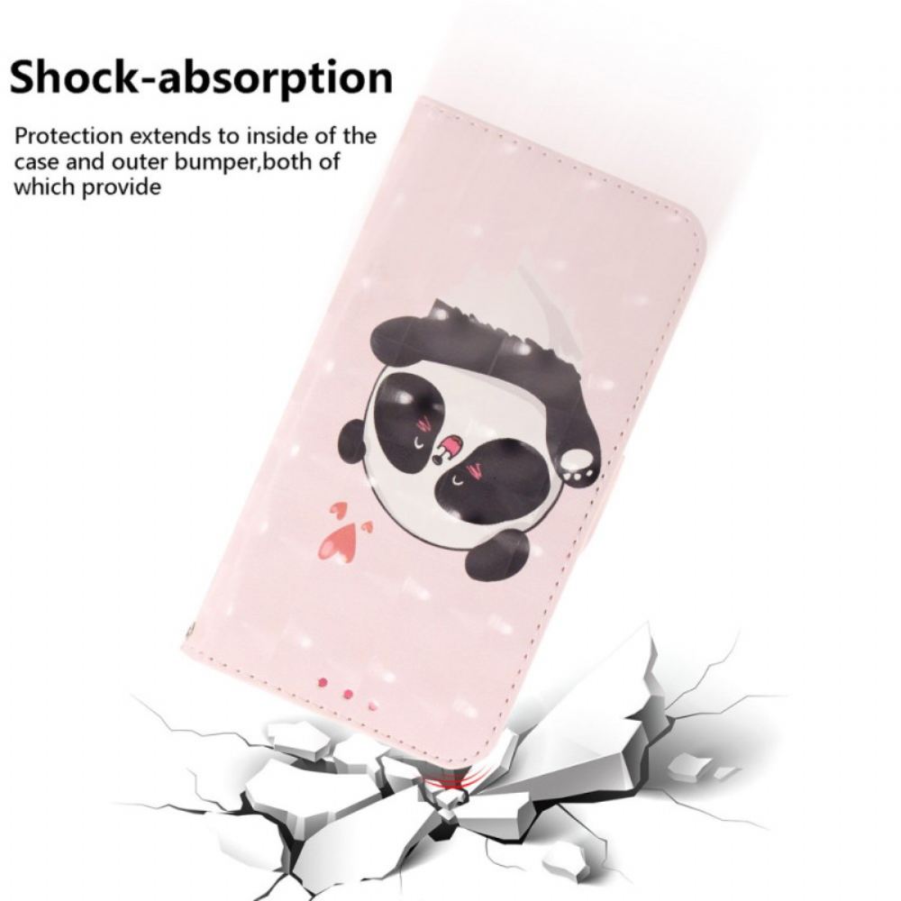 Kožený Kryt Oppo Reno 12 5g Panda Love With Strap