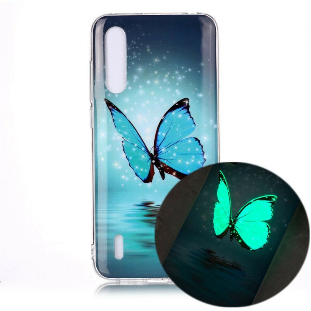 Kryty Na Mobil Na Xiaomi Mi A3 Fluorescenční Modrý Motýl