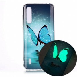 Kryty Na Mobil Na Xiaomi Mi A3 Fluorescenční Modrý Motýl