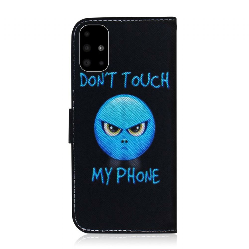 Kožené Pouzdro Na Samsung Galaxy A51 Emoji Telefon