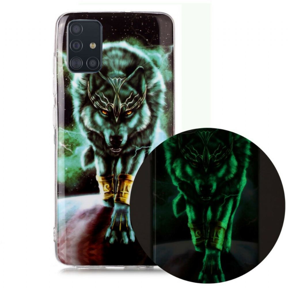 Kryt Na Samsung Galaxy A51 Fluorescentní Série Wolf