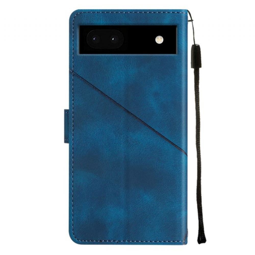 Flipové Pouzdro Na Google Pixel 7A Na Lana Strappy Styl 70. Let